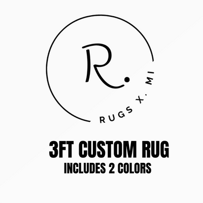 3Ft  X 3 Ft Custom Tufted Rug 2 Color
