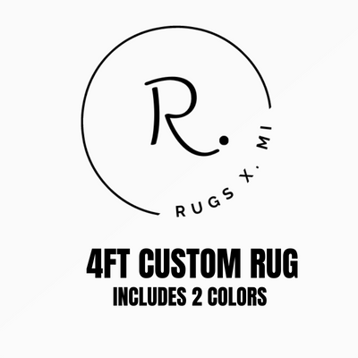 4Ft  X 4 Ft Custom Tufted Rug 2 Color