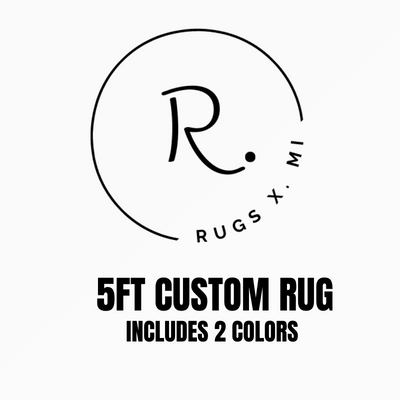 5Ft  X 5Ft Custom Tufted Rug 2 Color